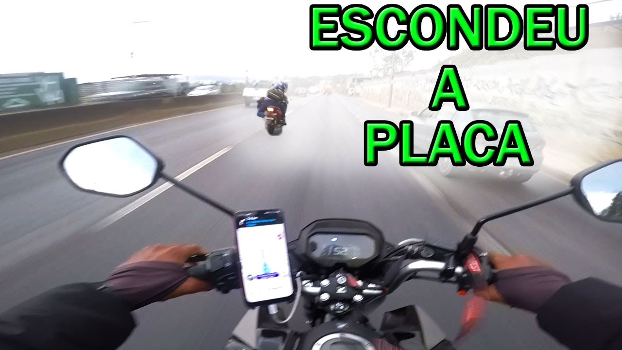 BIZ PASSOU NO RADAR TAMPANDO A PLACA