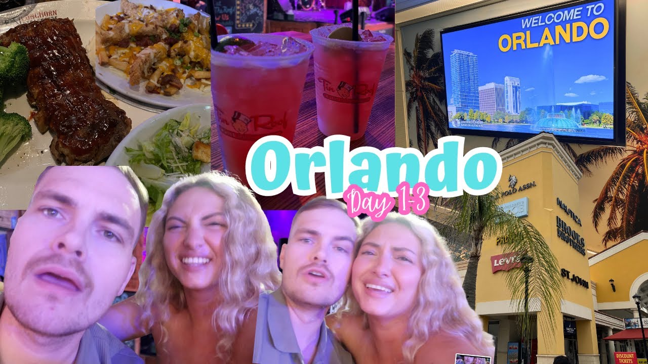 ORLANDO Travel Day 🇺🇸✈️ Premium Outlets 🛍️ | Target | Longhorn Steakhouse 🐂| Tin Roof Karaoke 🎶|