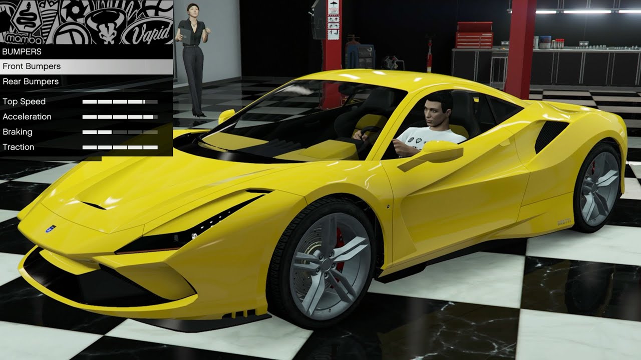 GTA 5 — DLC «Транспортировка автомобиля» — Grotti Turismo Omaggio (Ferrari F8 Tributo)