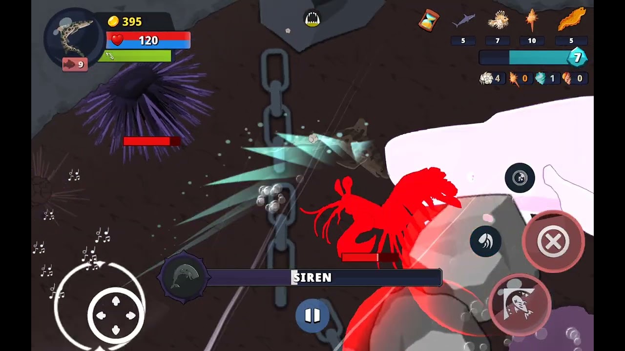 How to defeat siren in fishroyale?(Using leonhard and gump)