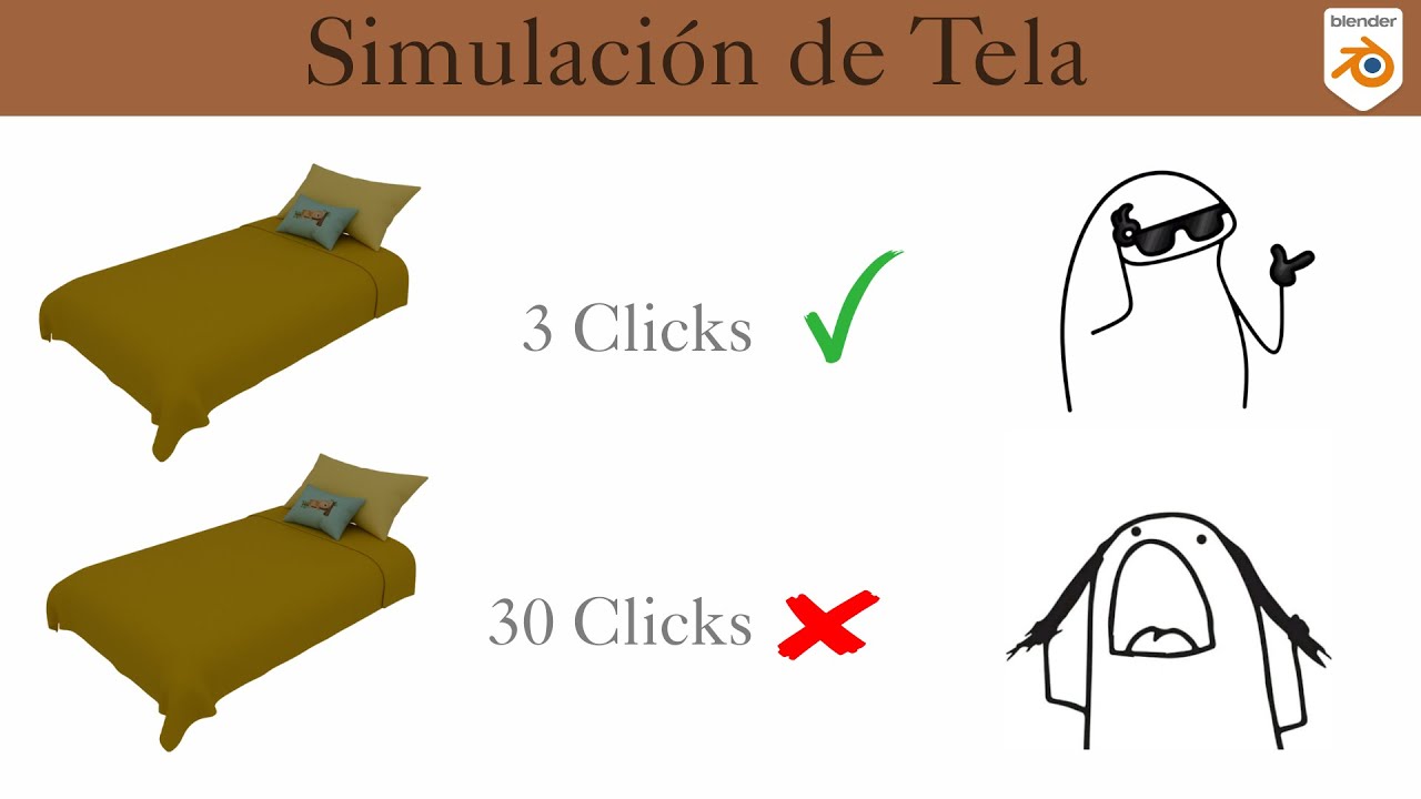 Simulación de Tela en Blender en 3 CLICKS | Tutorial Fácil