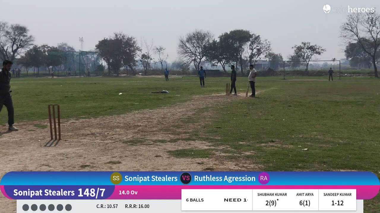 Sonipat Stealers vs Ruthless Agression live cricket match | Individual live - South Point World Son
