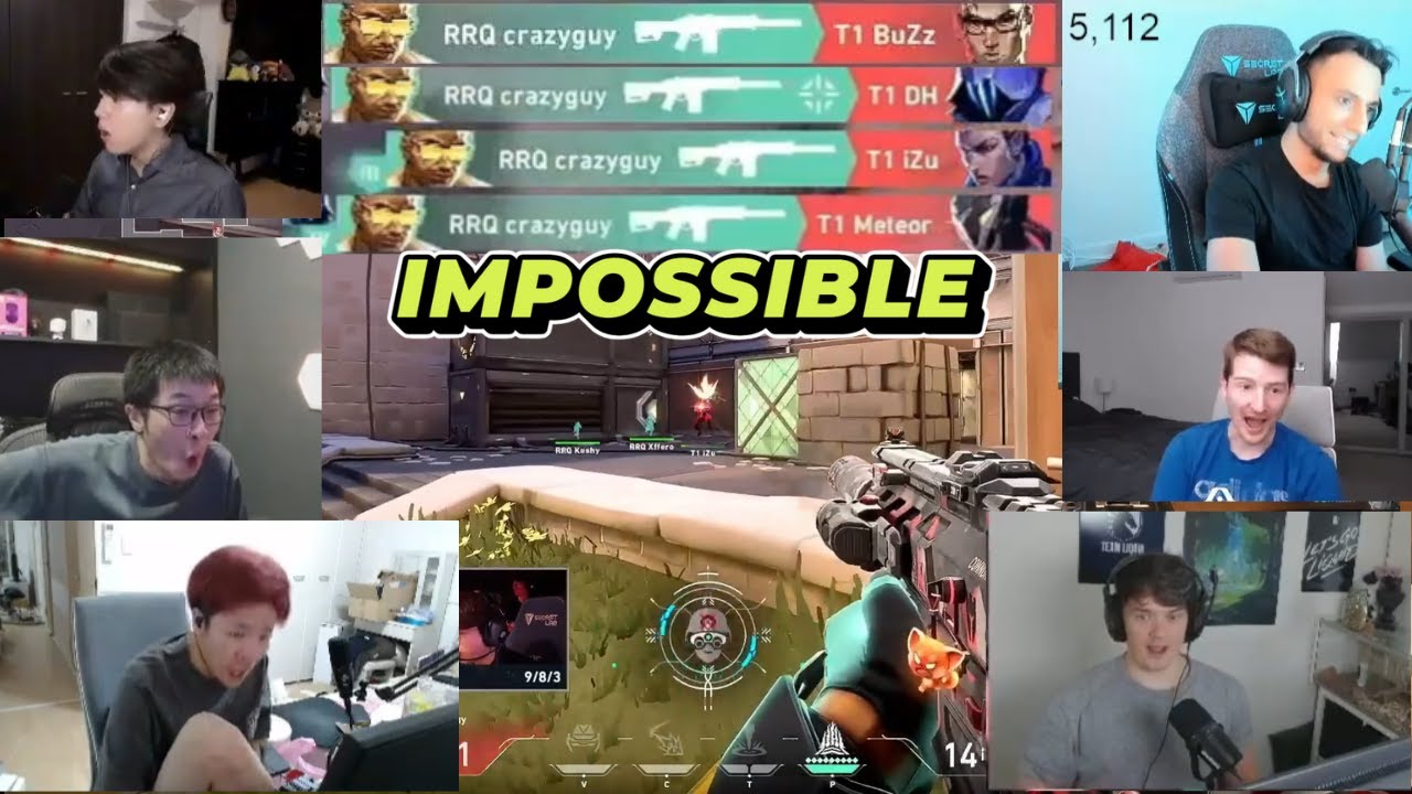 VALORANT STREAMERS REACTS TO RRQ CRAZY GUY INSANE 4K AGAINST T1 IN VCT