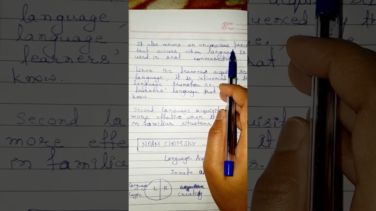 Language acquisition #Noam Chomsky theory 