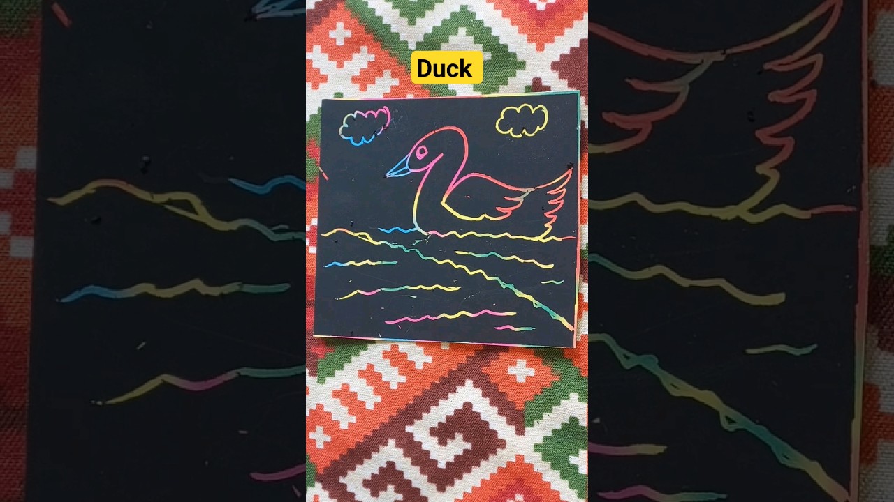 Easy Duck Drawing for kids, #duck #viral #trending #top #shorts #drawing #clay #draw #kidsvideo