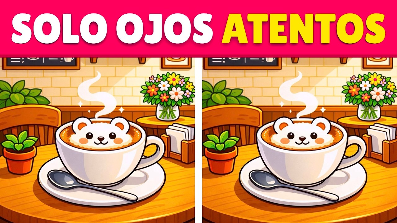 &iquest;Que Tan R&Aacute;PIDO es tu CEREBRO? ☕️❤️ Spot the Differences en Espa&ntilde;ol 👵🏻 MENTAL QUIZ