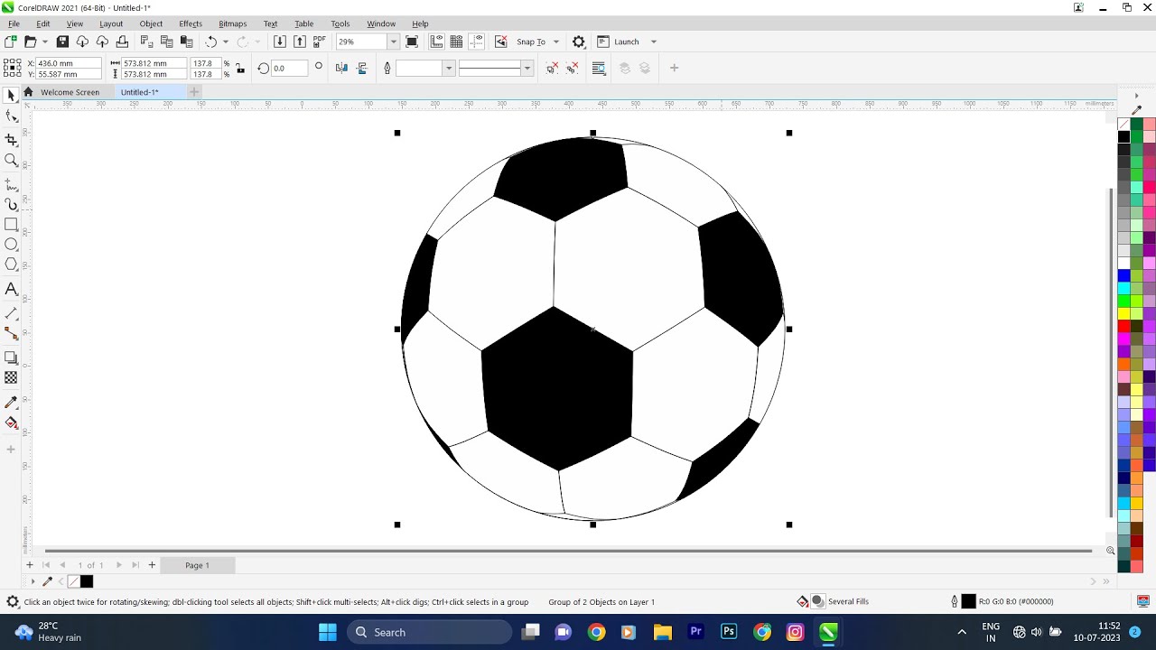 How To Create Football Design in Coreldraw - Coreldraw
