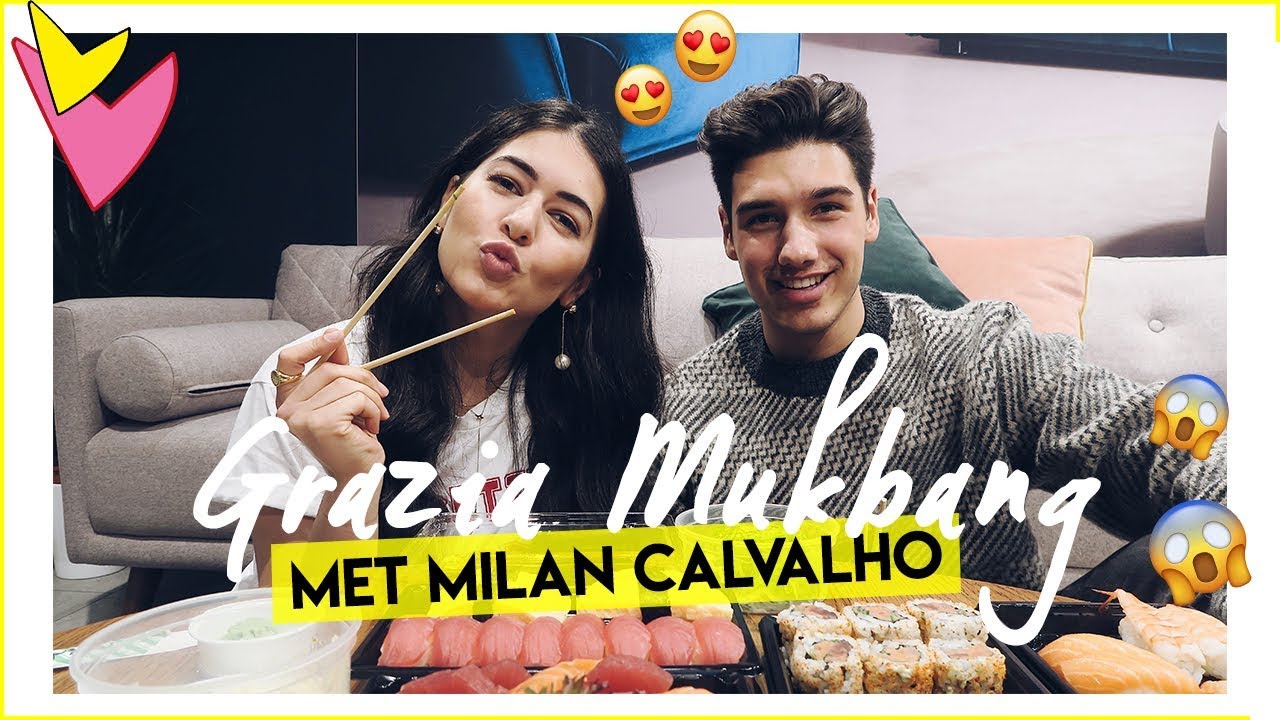 GRAZIA MUKBANG met HNTM MILAN CARVALHO - stalkers, Pleun, relaties en Anna Nooshin