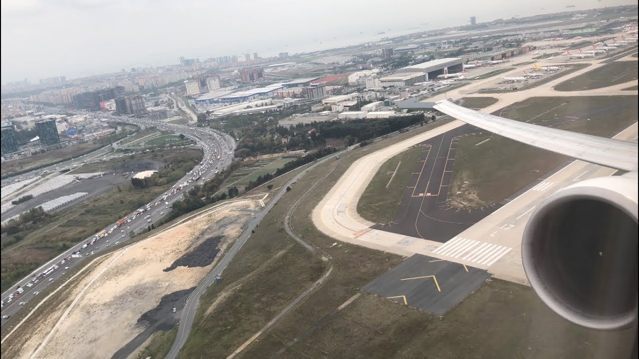 Takeoff from Istanbul Ataturk for London LHR | Turkish Airlines 777-300ER