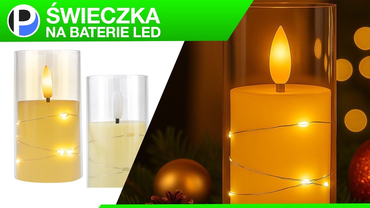 Świeca led wkład z dekoracyjnymi ledami do druciki ozdobna 10 cm 