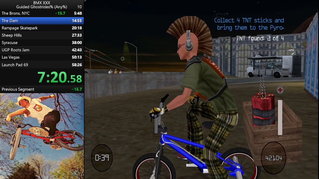 BMX XXX any% speedrun in 53:30m [PB]
