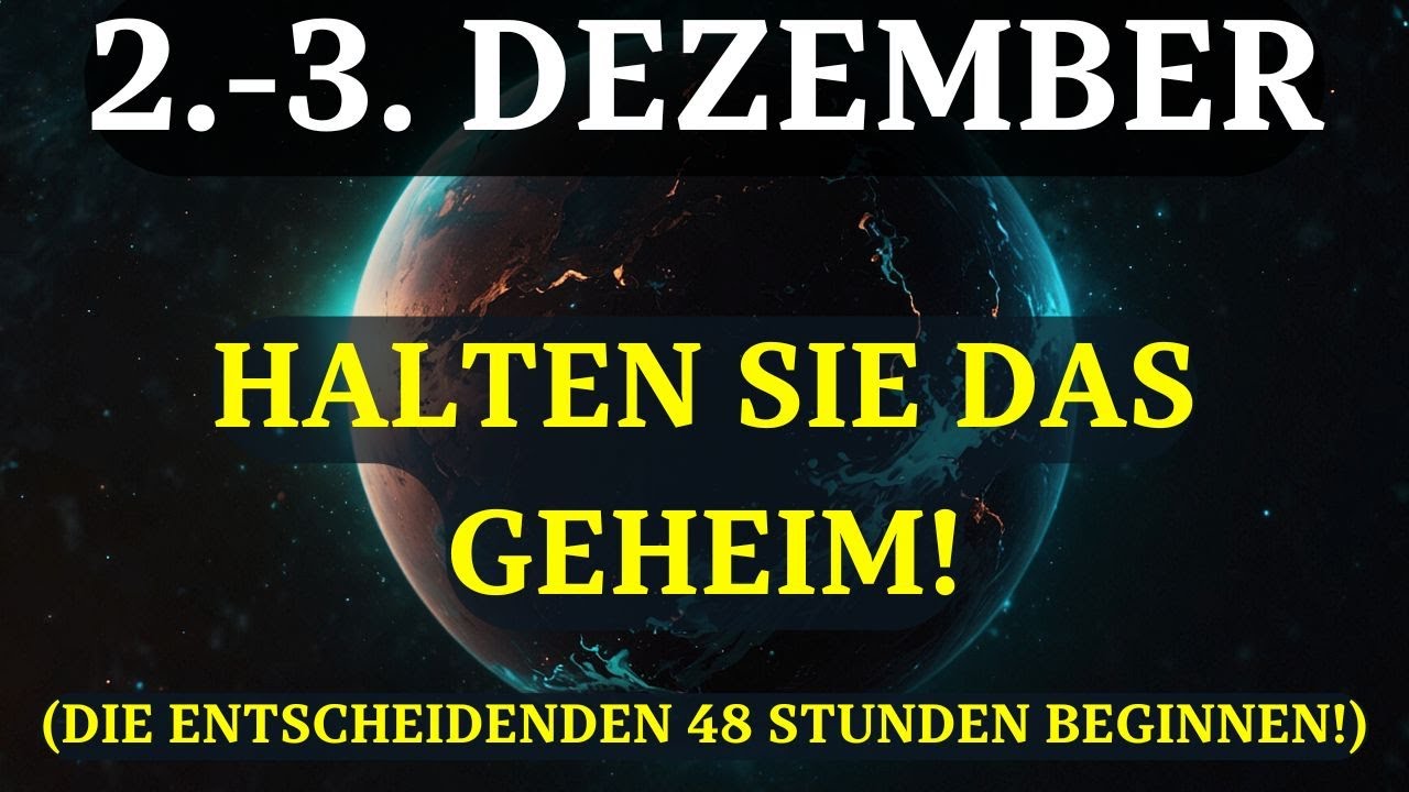 DRINGEND! SIE M&Uuml;SSEN SCHWEIGEN! Kosmische Warnung f&uuml;r die n&auml;chsten 48 Stunden!