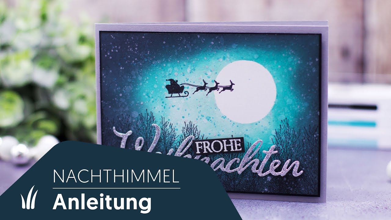 Hintergrund Farbverlauf auf Karten - Weihnachtskarte