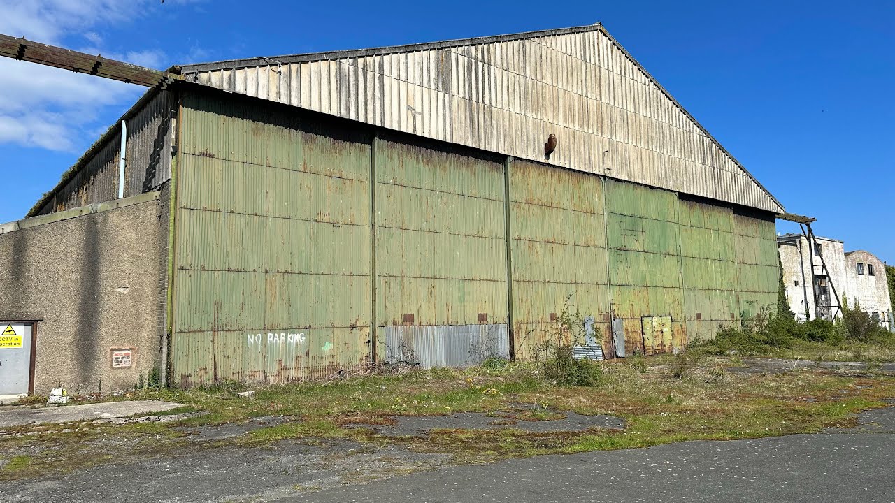 Old Saunders-Roe/ Lairds factory, Beaumaris Anglesey, Dji mini 2 drone footage