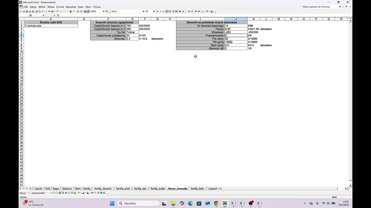 Symulator Pentaconta - tworzenie własnych dzwonk&oacute;w.