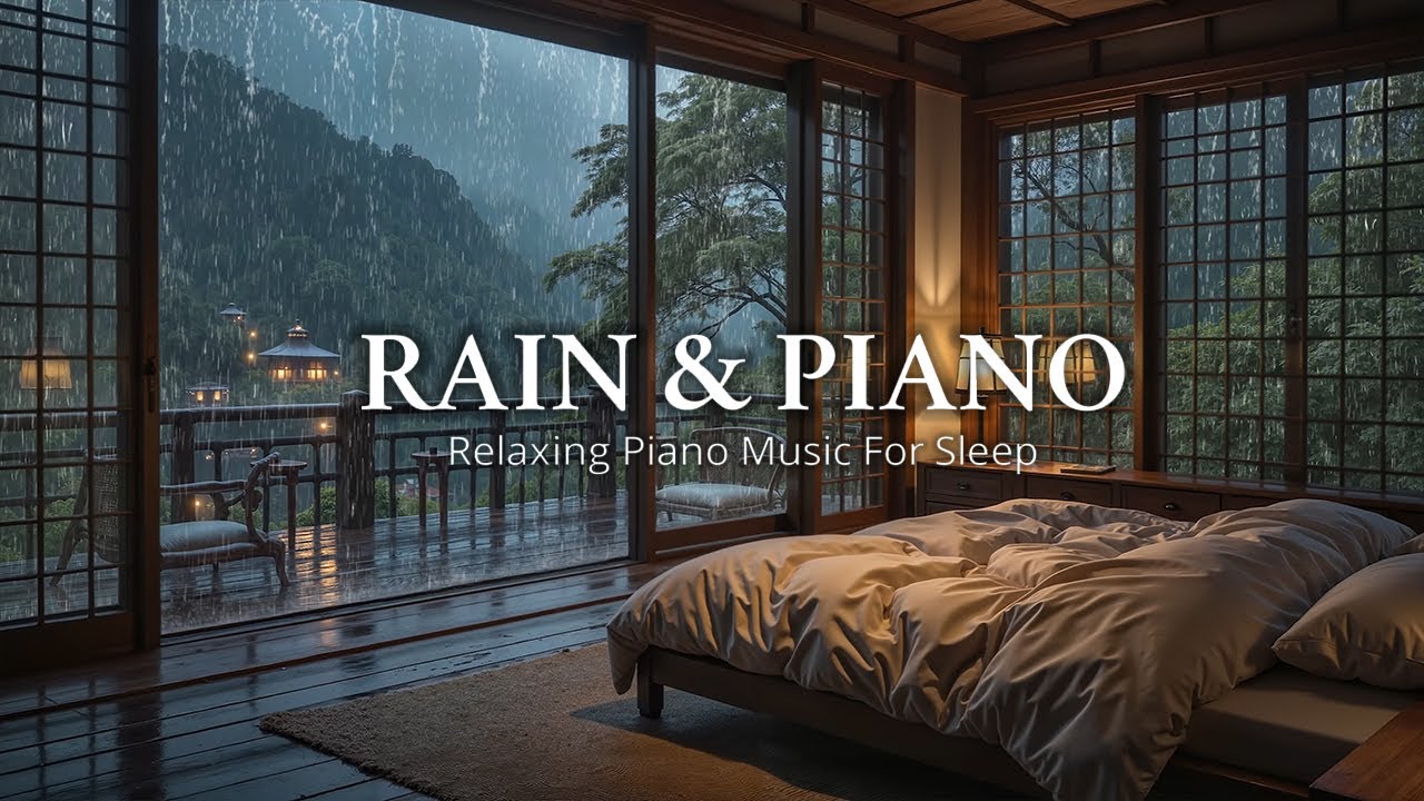 Relaxing Sleep Music for Insomnia – Peaceful Piano with Rain Sounds, Stress Relief & Meditation