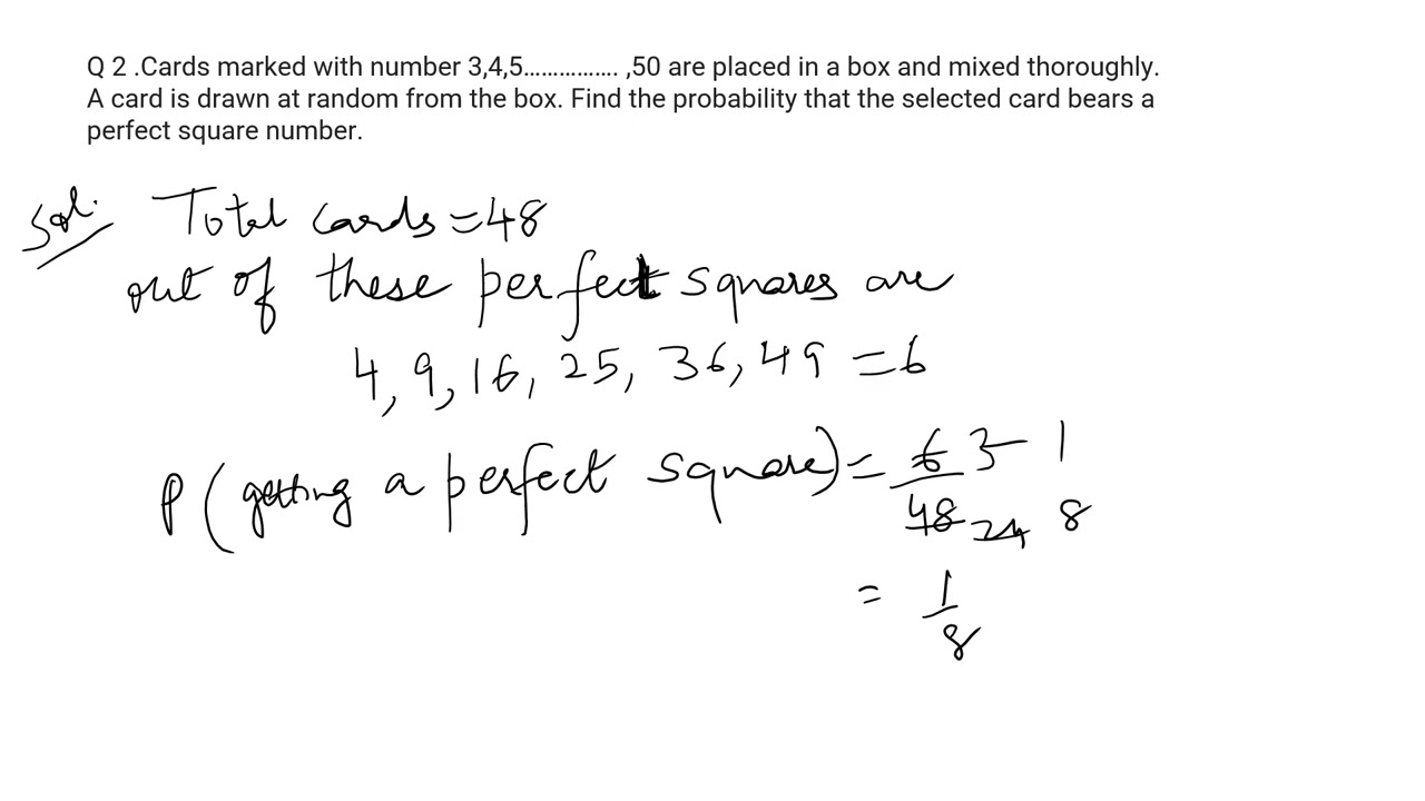 PROBABILITY  CARDS QUESTIONS