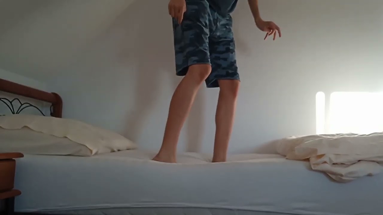 Jumping on the someone's bed #1
