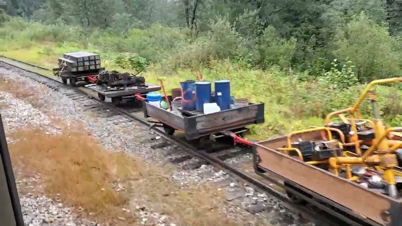 Skagway Alaska train ride pt6 in the clouds pulling into canada