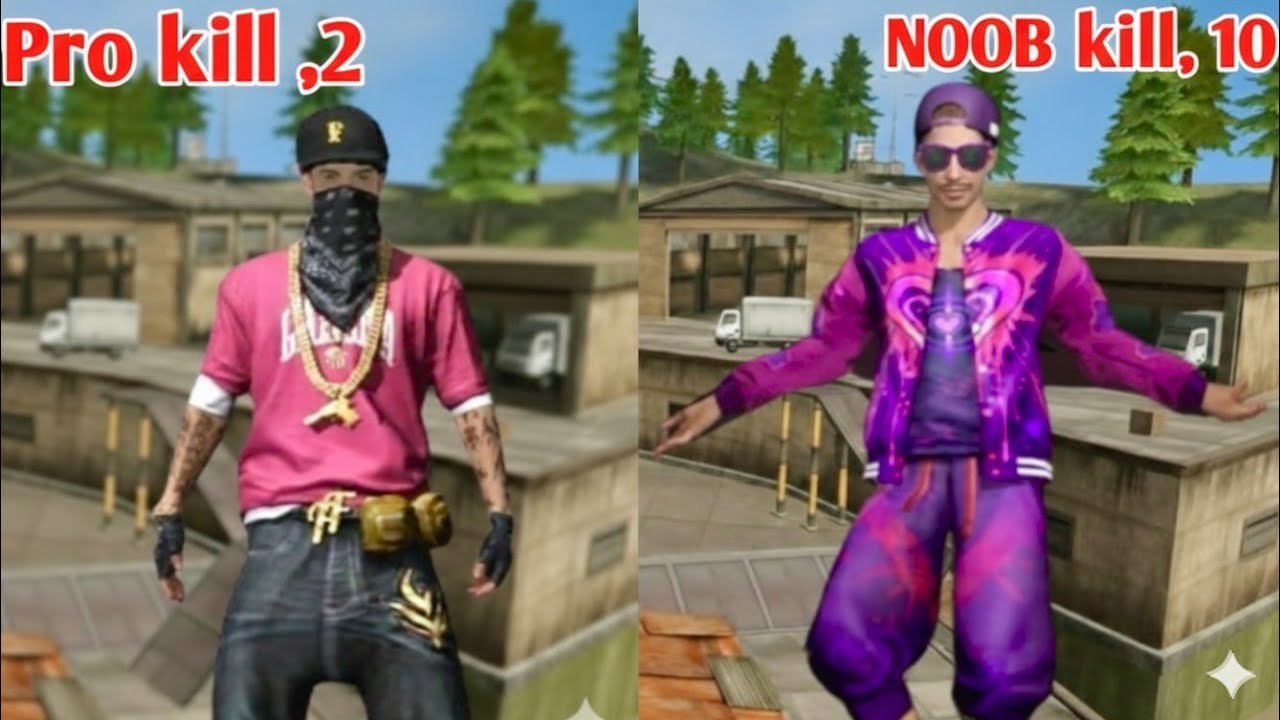 Pro kill  2😱 Noob kill  10🫣 free fire 🔥 l gameplay #viral #gaming 