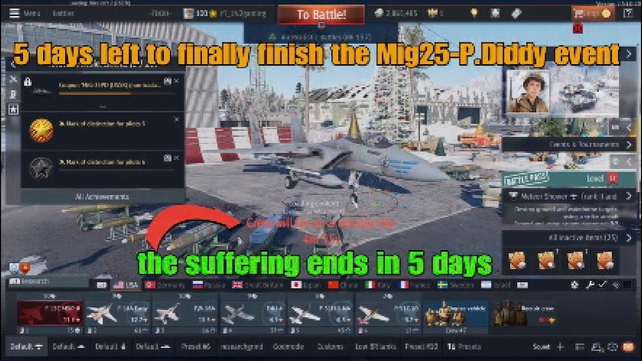 SUFFERING ENDS SOON AND DAY 5 COMPLETED FOR THE MIG-25P.DIDDY WINTER EVENT 