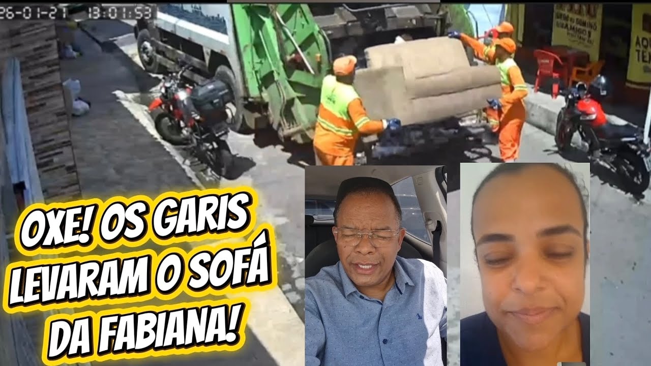 GARIS LEVAM SOFÁ POR ENGANO ACHANDO QUE É LIXO E VÍDEO VIRALIZA. DONA DO ESTOFADO FALOU DO OCORRIDO