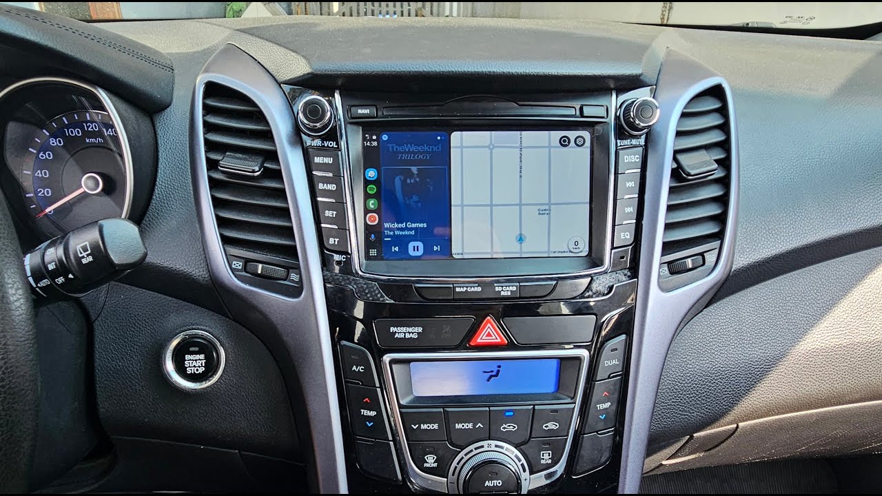 Central multimídia do Aliexpress no I30 2013-2016 com Android Auto/Carplay
