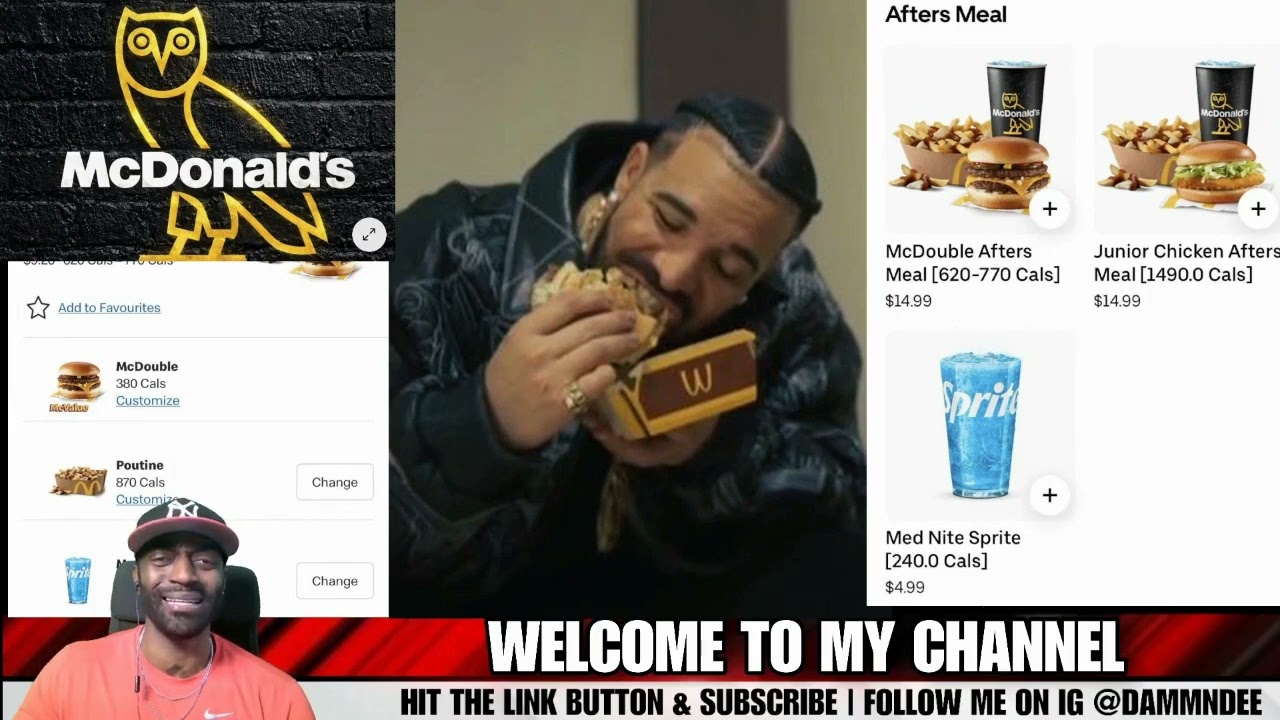 Дрейк заключил новое партнерство с McDonald's в рамках проекта Ovo Meal (только в Канаде).