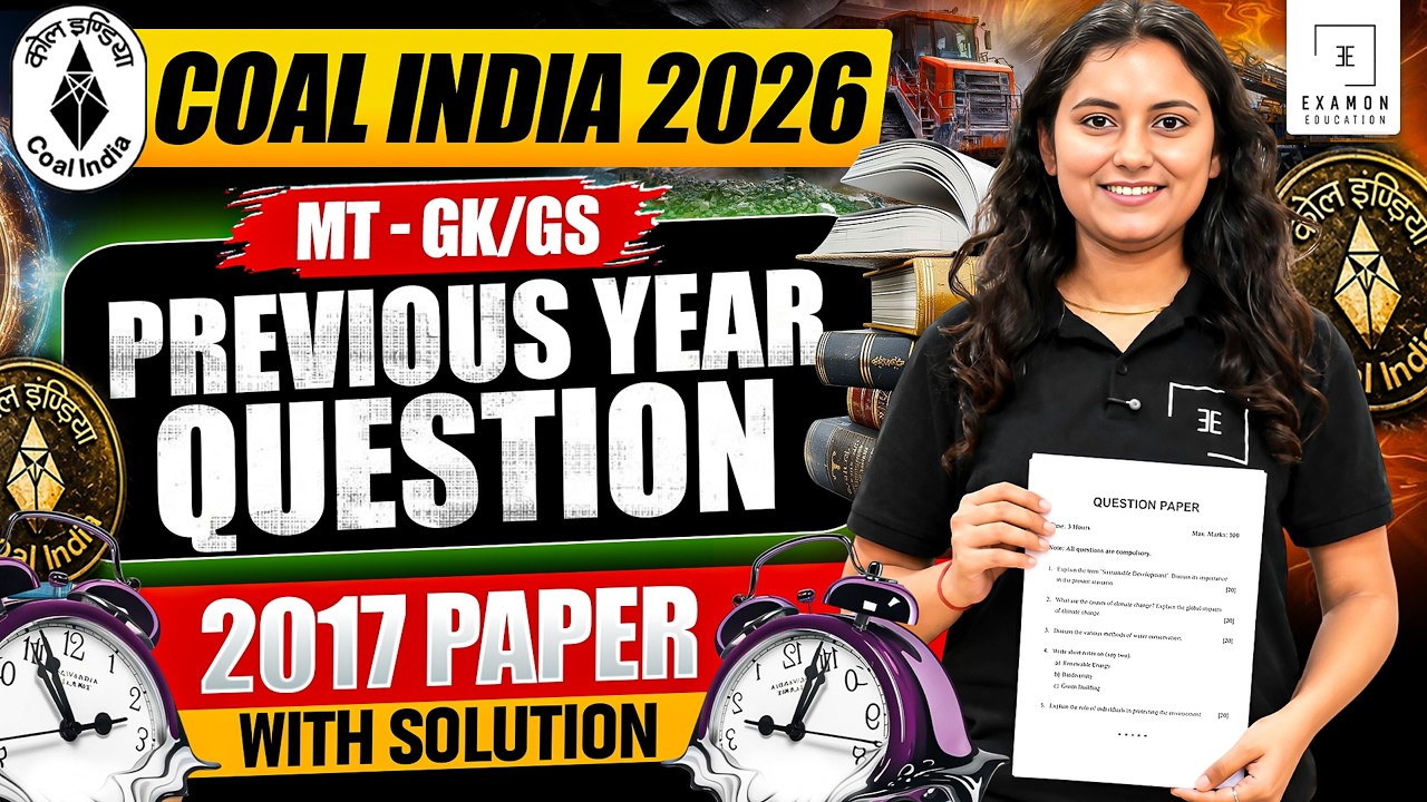 Coal India Recruitment 2026 | CIL MT GK/GS Previous Year Questions | Score 25/25 Non-Tech