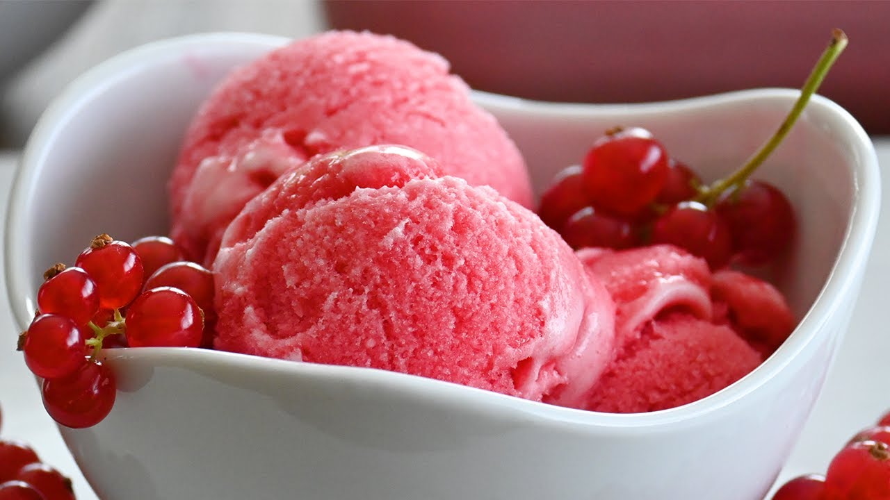 Sorbet aux groseilles, onctueux comme une glace