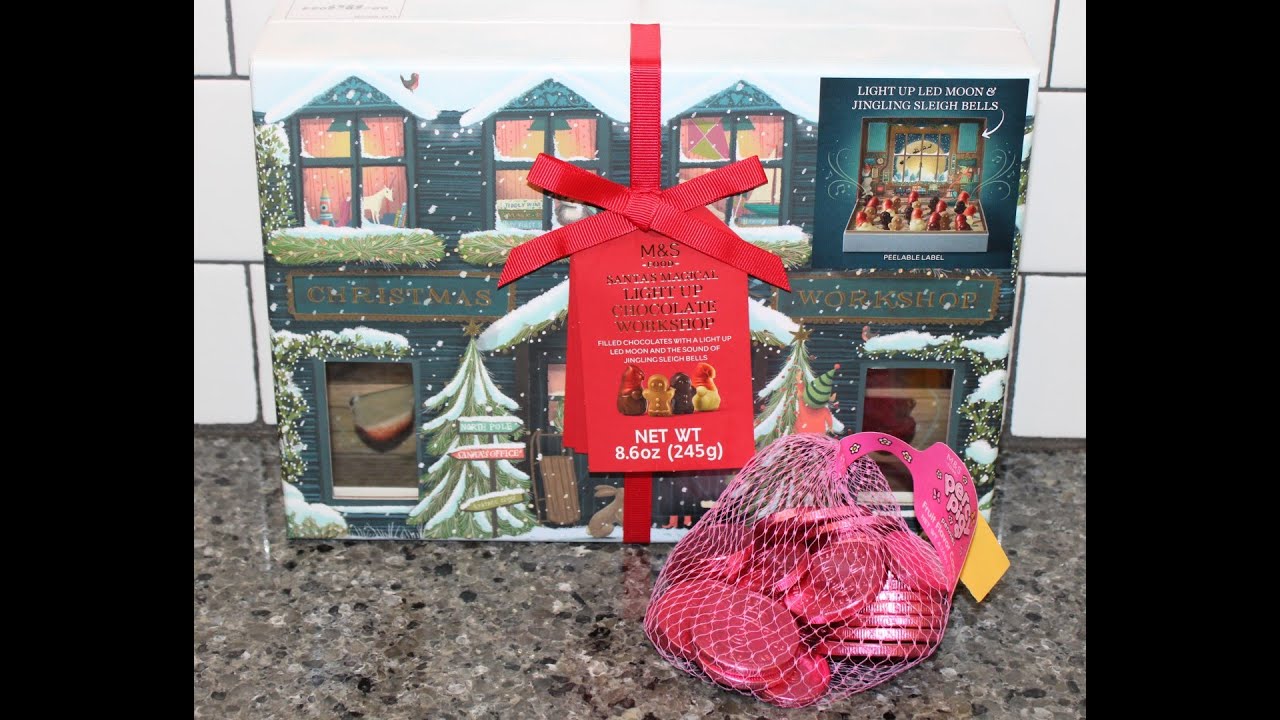 M&S Food Santa’s Magical Light Up Chocolate Workshop & Percy Pig Fruit Flavored Coins Review