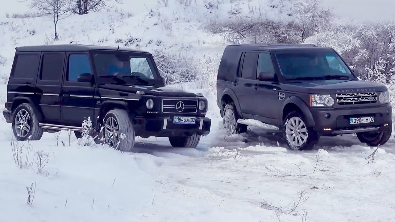 路虎发现4雪地越野对比奔驰G63，不得不说奔驰的三把锁太强悍了【一号纪录车】
