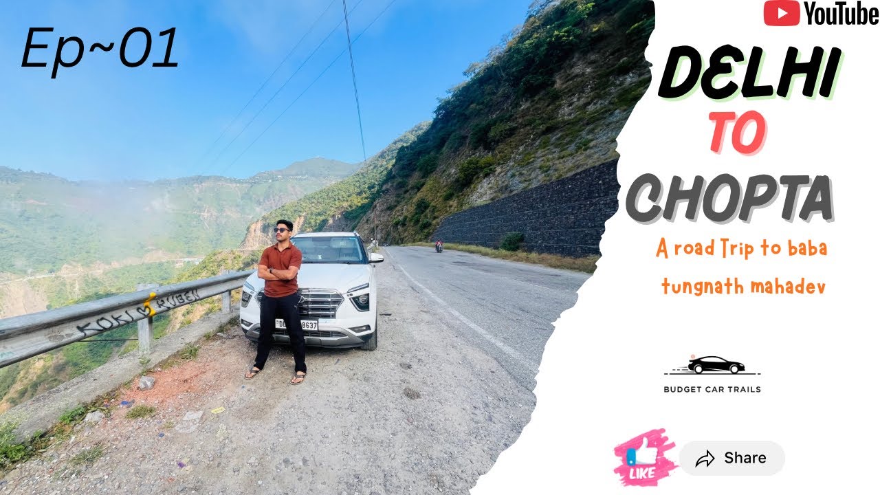  Delhi to Chopta Road Trip + Car Camping ||  No Hotels, Just Mountains! ⛰️@ajayraj1 