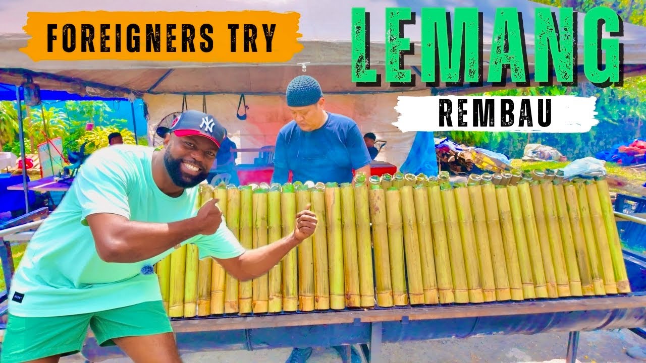 Foreigners Try LEMANG A Traditional Hari Raya Food on the Streets of Kuala Lumpur!
