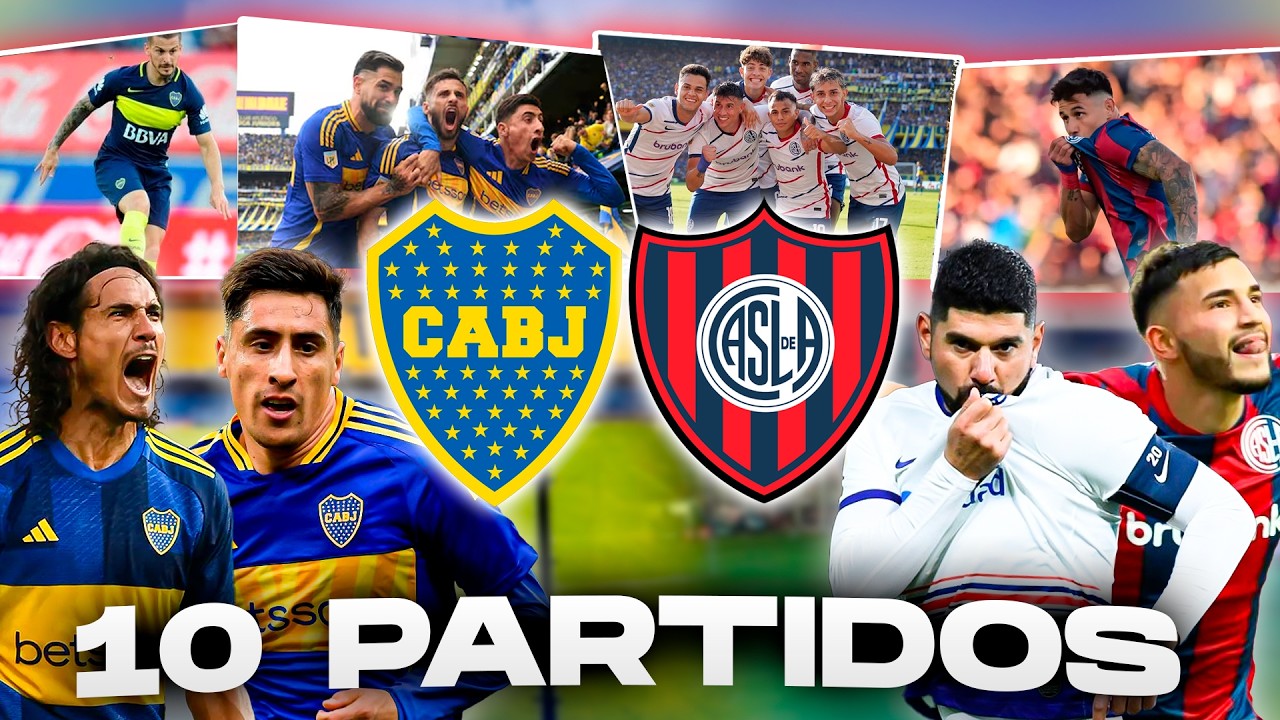 LOS ÚLTIMOS 10 PARTIDOS ENTRE BOCA JUNIORS Y SAN LORENZO