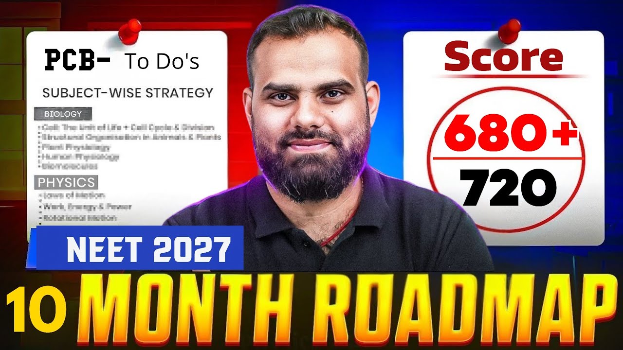NEET 2027 680+ Roadmap ⚠️ 10 Months Masterplan 🚨 PCB Checklist ✅ #neet2027 #nta 