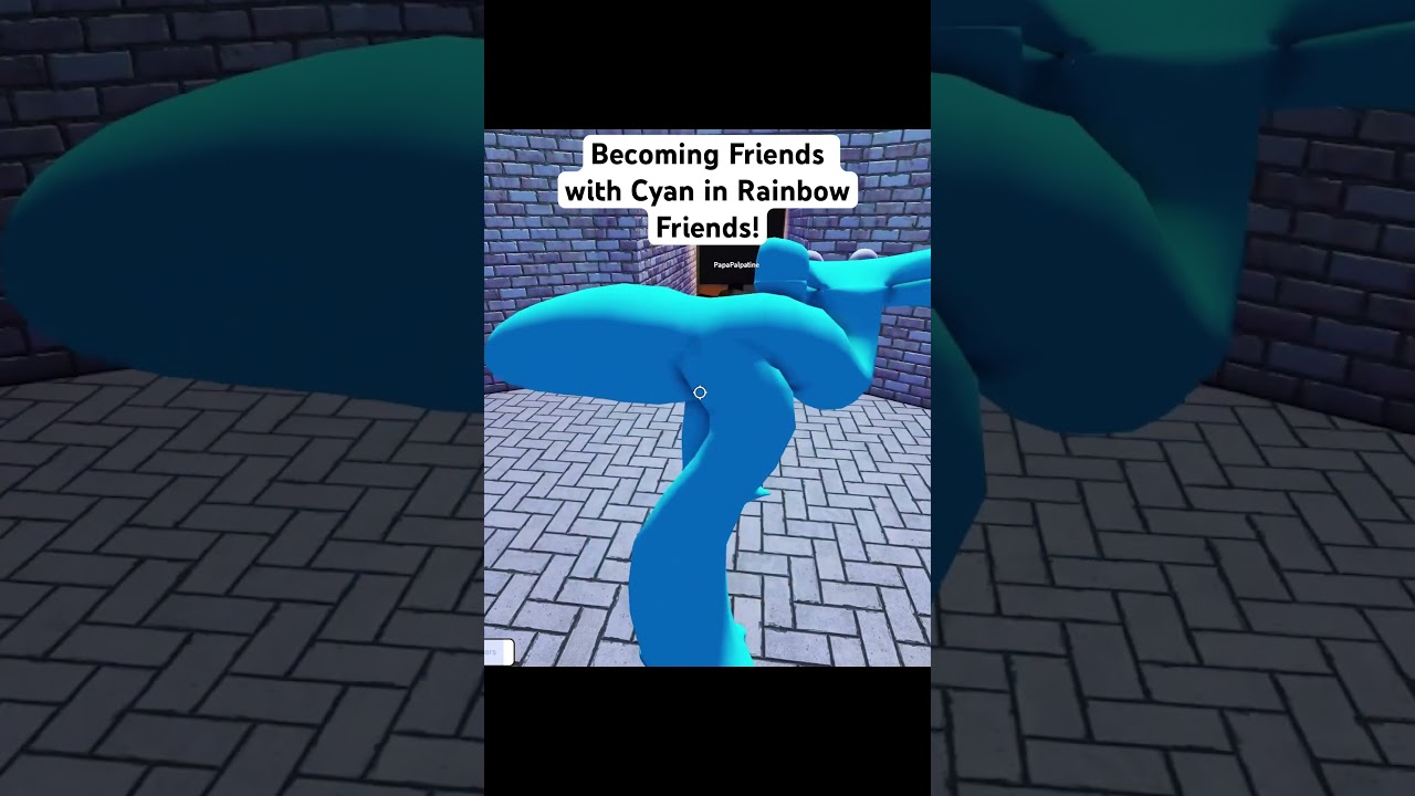 Подружитесь с Cyan в Rainbow Friends! 