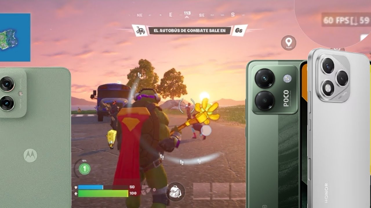La mejor forma de jugar Fortnite en el Moto g55, el Redmi note 14 5g, Honor 400 Lite y  Poco M7 pro 