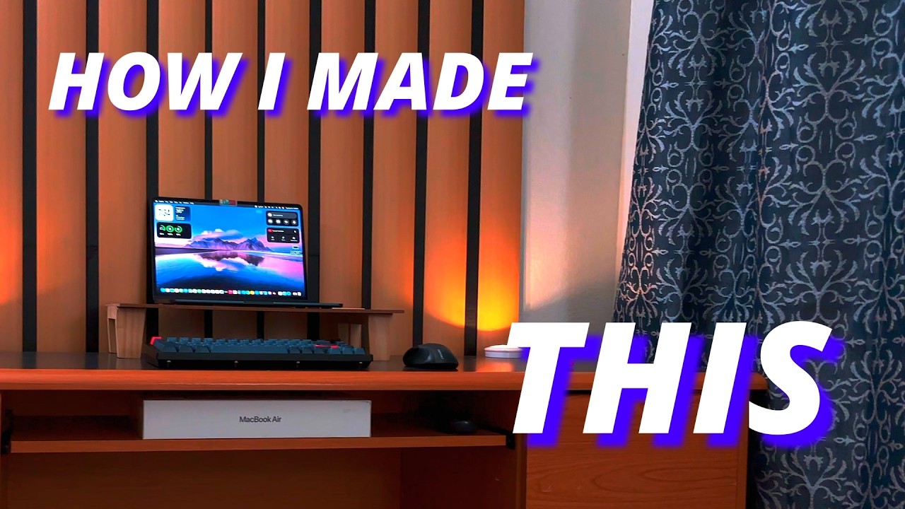 I Built a Wood Slat Wall for My Desk