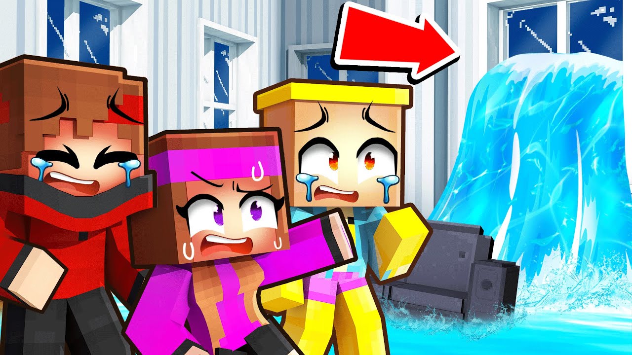 Nous devons SURVIVRE à un TSUNAMI sur Minecraft !