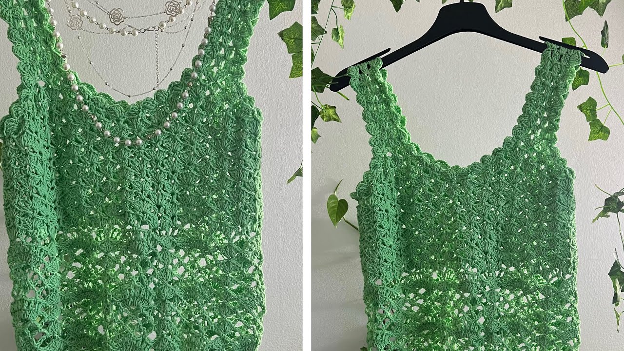 توب كروشيه صيفي 🧶 وشرح خطوة بخطوة 