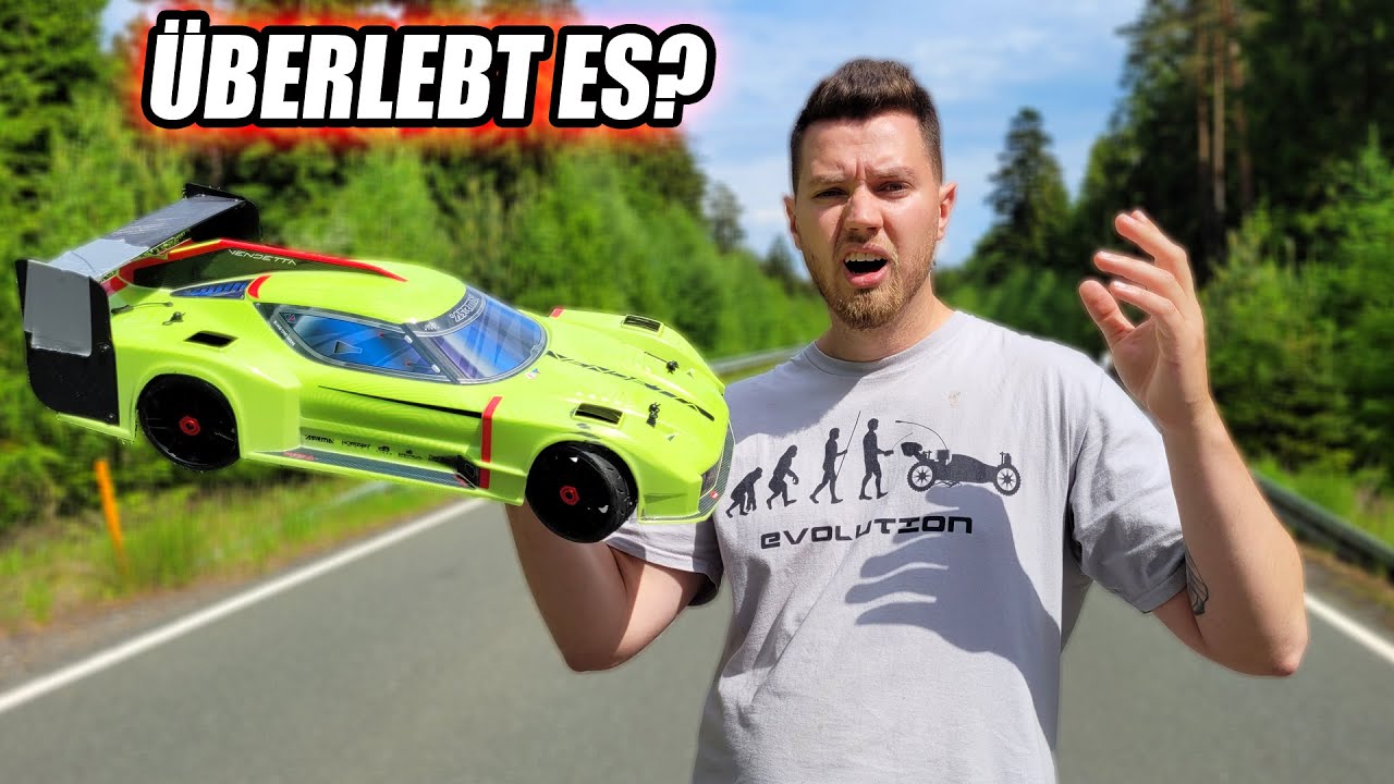 Mit neuem HIGHSPEED RC AUTO EMPFANG VERLOREN und von der STRAßE GEFLOGEN! - Überlebt es?