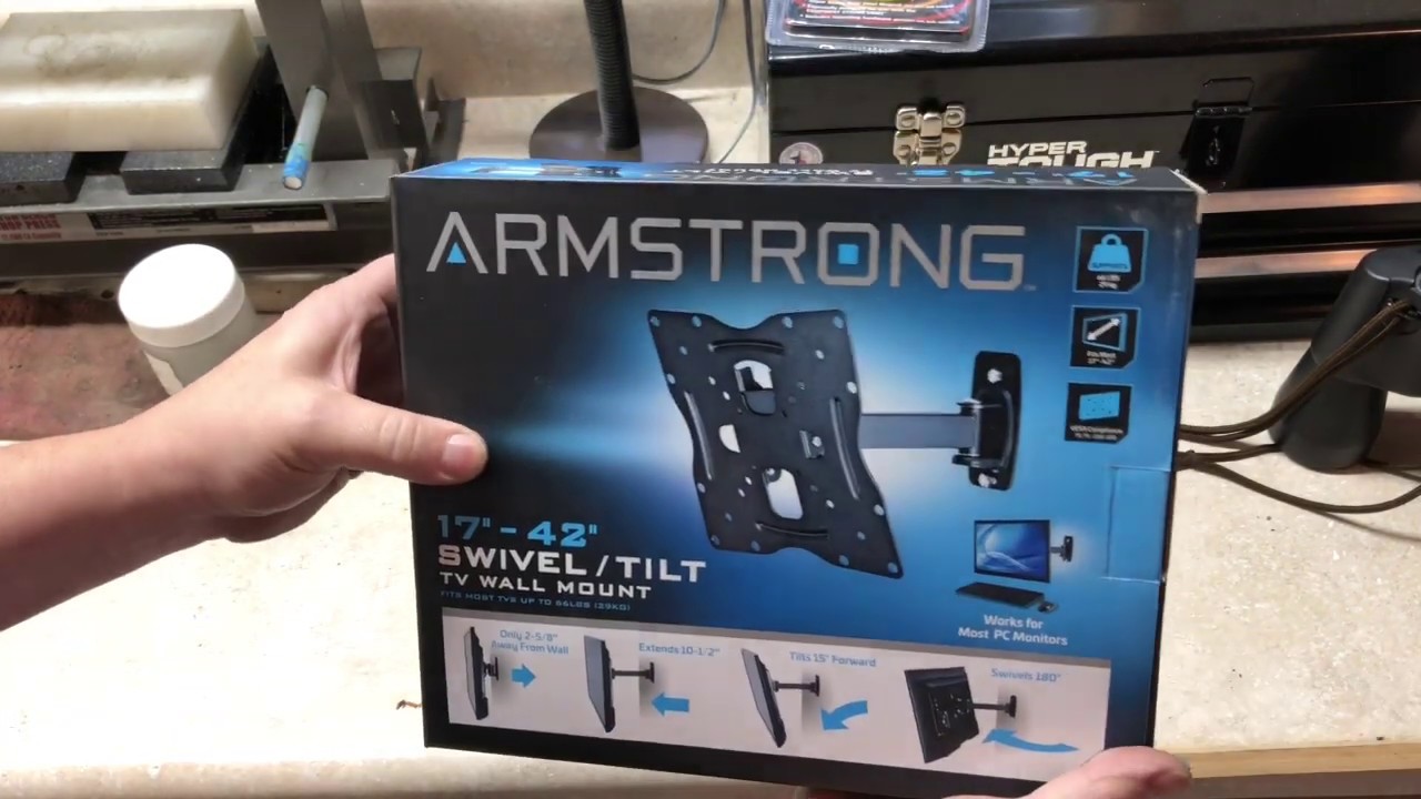 Настенная стойка для телевизора Harbor Freight Armstrong 17–42 дюйма #сделай сам