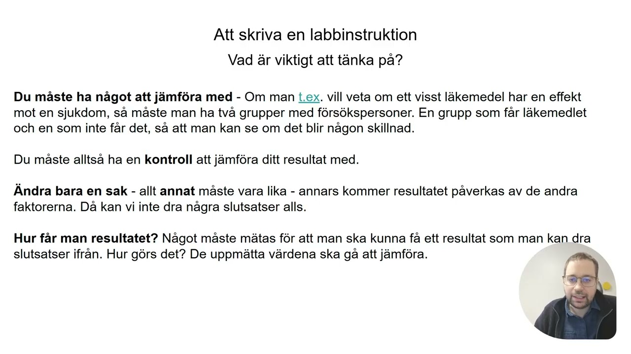 Att planera en naturvetenskaplig undersökning