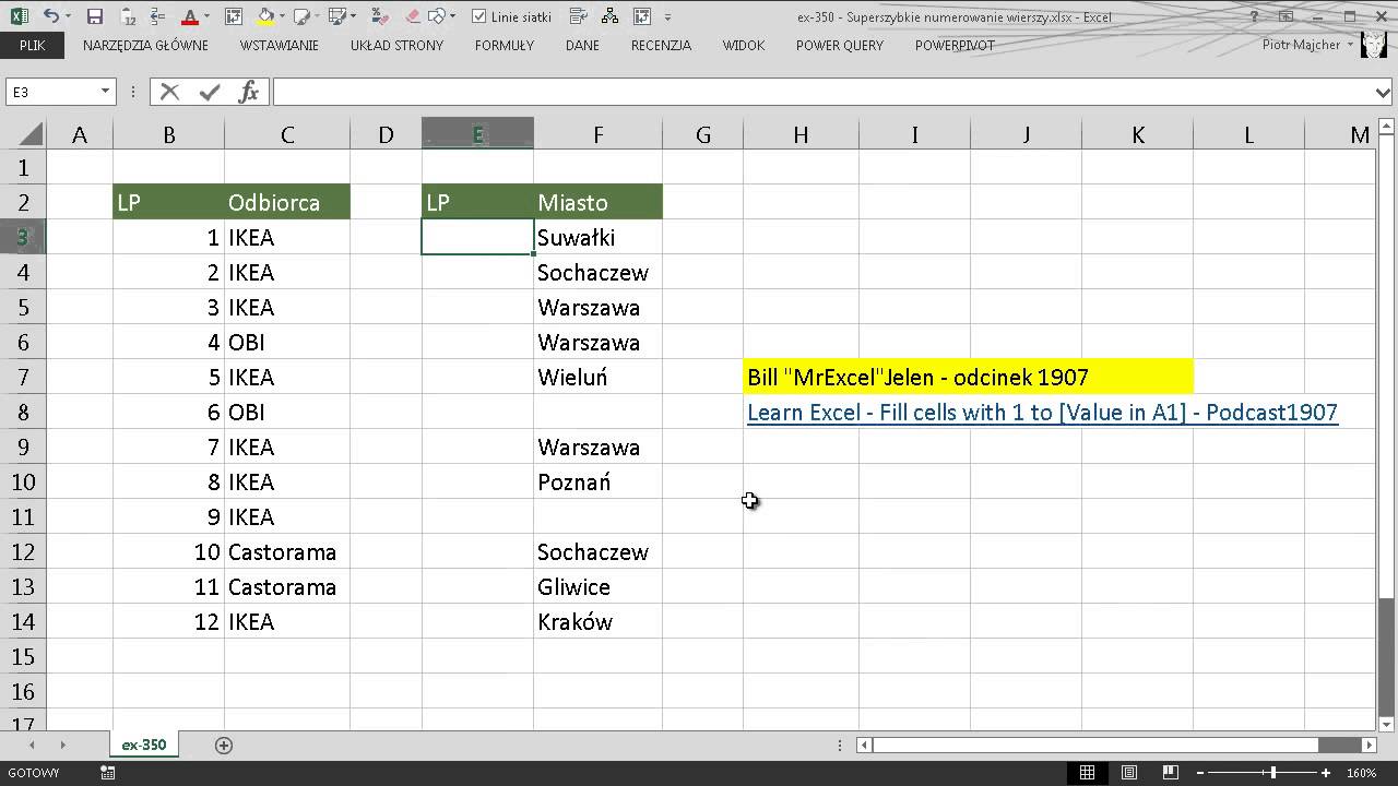 excel-350 &mdash; сверхбыстрая нумерация строк