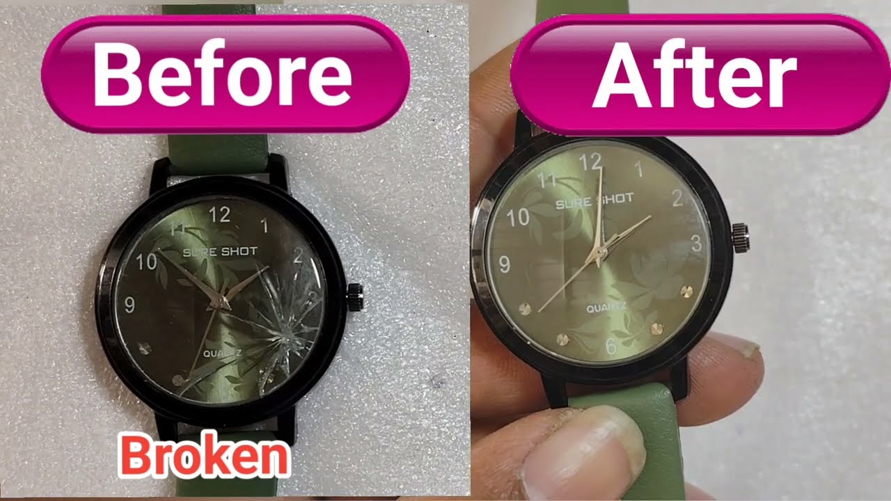 how to change watch broken glass at home, broken glass replacement@BeforeAfter-x9y
