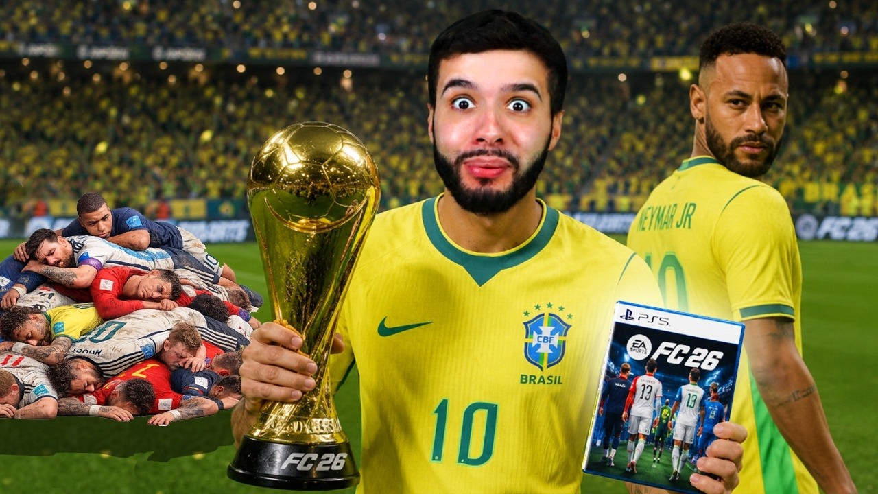 JOGUEI O MODO COPA DO MUNDO NO FC 26 E AJUDEI O NEYMAR A TRAZER O HEXA! 🇧🇷🤩