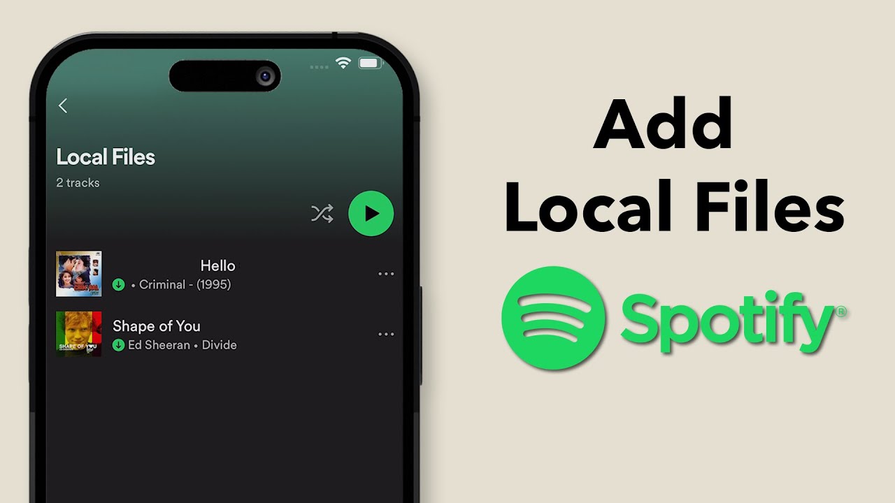 Как добавить локальные файлы в Spotify?