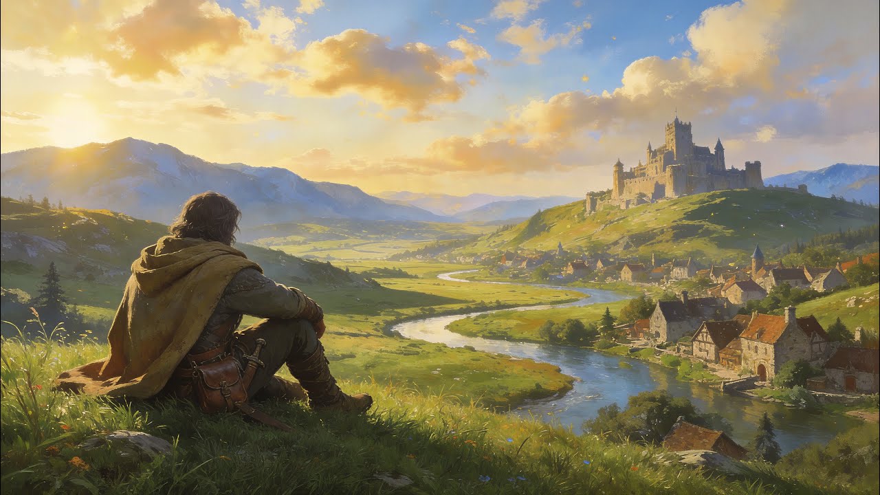 Relaxing Medieval Music for Focus & Calm 🎵 | A Slow Walk Beyond the Mountains 🏔️
