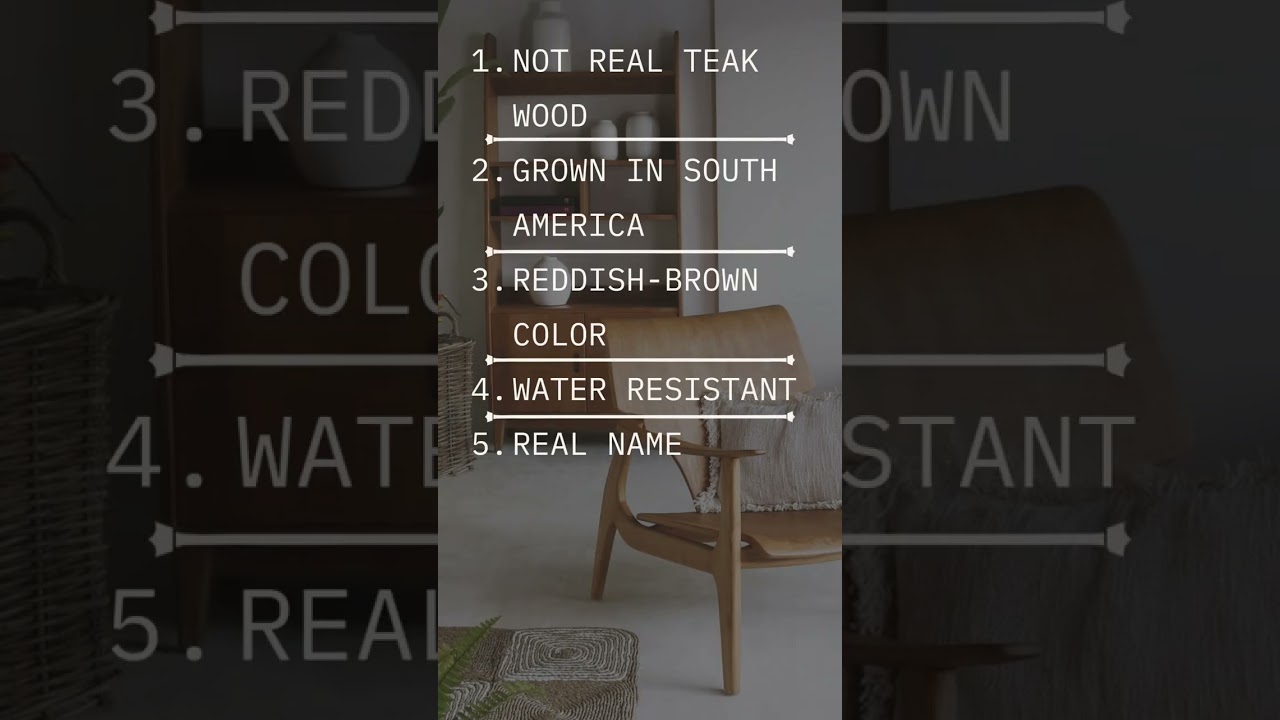 TOP 5 BRAZILIAN TEAK WOOD FACTS #interiordesign #materials #shorts #youtubeshorts #design